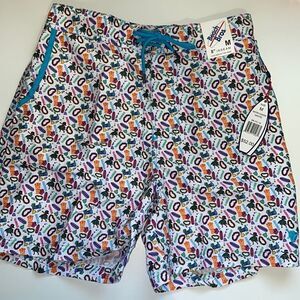 Beach Bros micro hawaii white beach,pool short sz M New